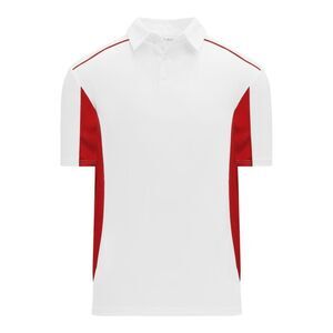 Men’s White Polo Shirt with Red Stripe Detail, NWT, Size Medium